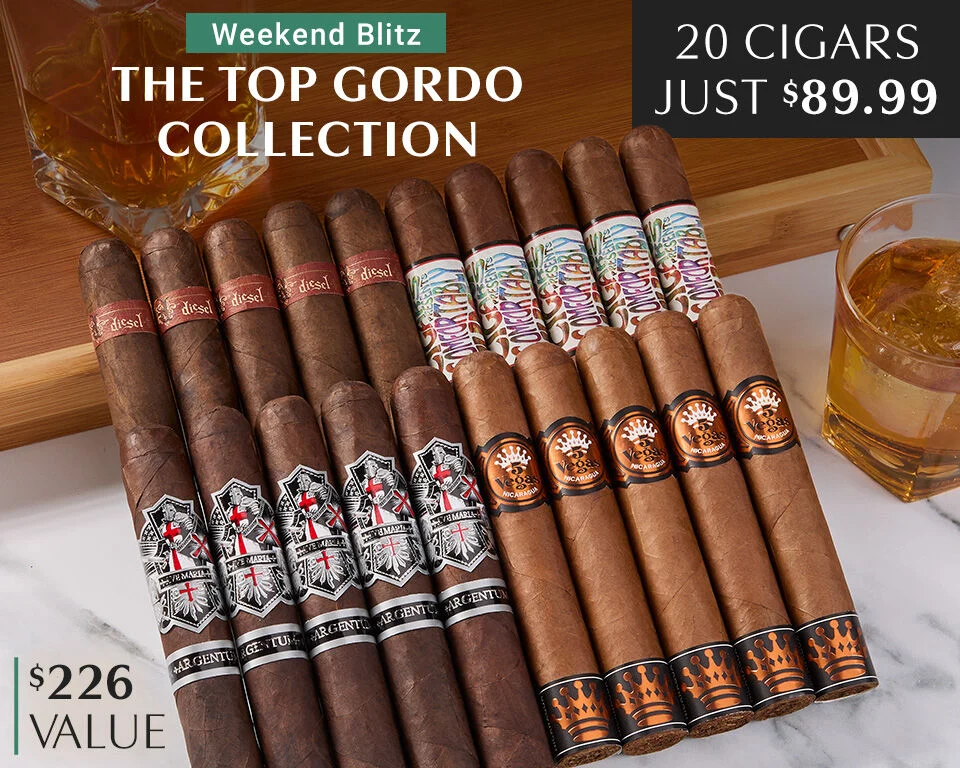 Weekend Blitz - The Top Gordo Collection 20 Cigars just $89.99 $226 Value