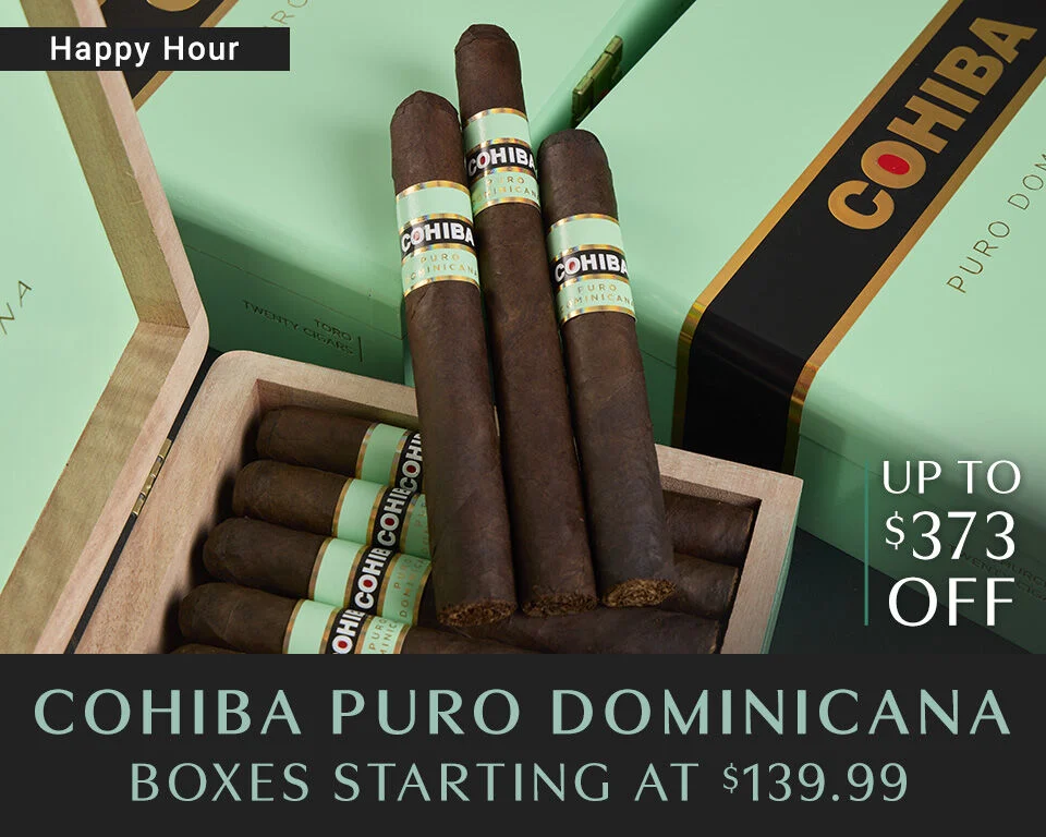 Happy Hour - Cohiba Puro Dominicana Boxes Starting at $139.99 Up to $373 Off