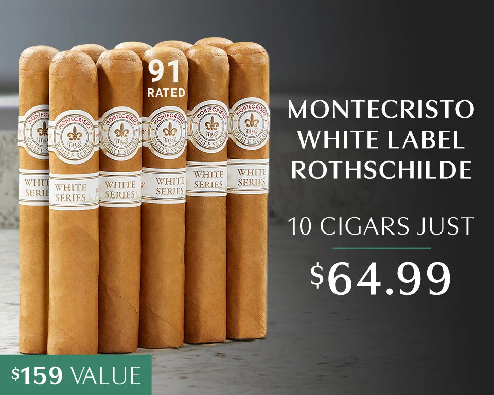 Montecristo White Series Rothschilde 10 Cigars Just $64.99 $159 Value
