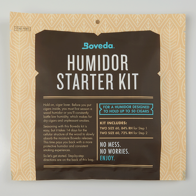 Boveda Humidor Starter Kit 50 Capacity (Humidor Combo)