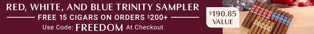 Free Red, White, and Blue Trinity Sampler on orders $200+